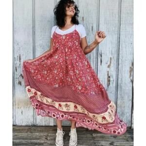SPELL & THE GYPSY COLLECTIVE | Wine Portobello Road Strappy Midi Dress | Small